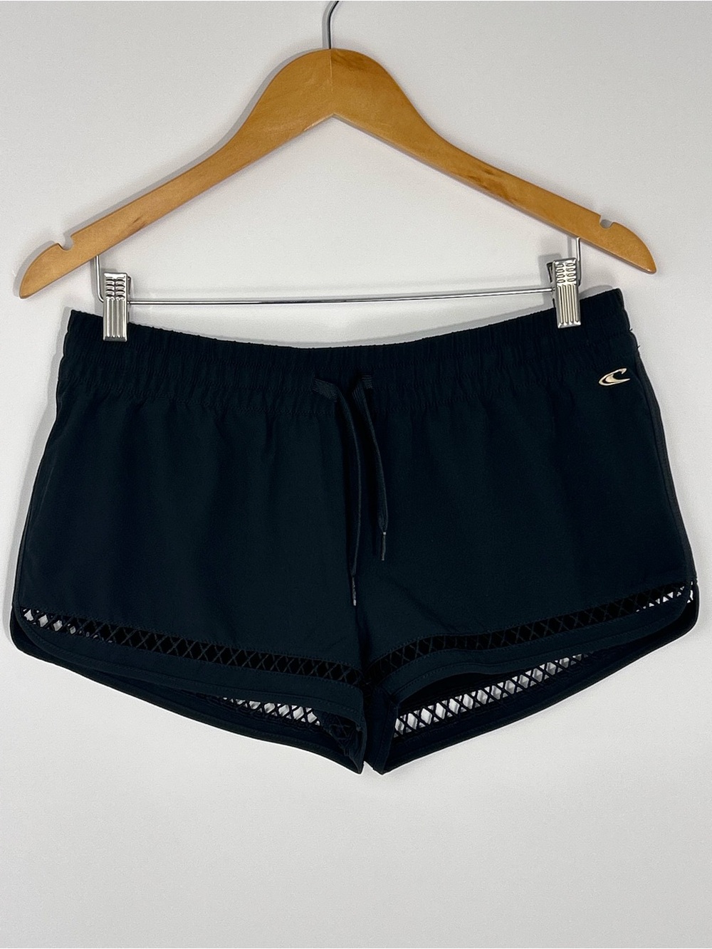 O’Neill Black Mesh Trim Athletic Running Shorts Size Medium